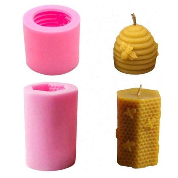 Silicone Candle Moulds Bee Aromatherapy Molds Candle Wicks Kit I1693PK0 Carousel 14