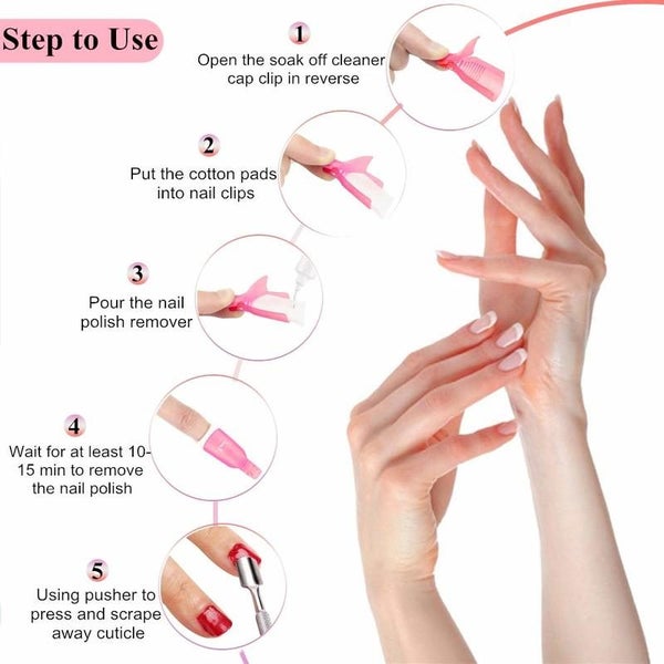 Nail Art Soak Off Cap Clip UV Gel Polish Remover Wrap I0677PP0 Carousel 2