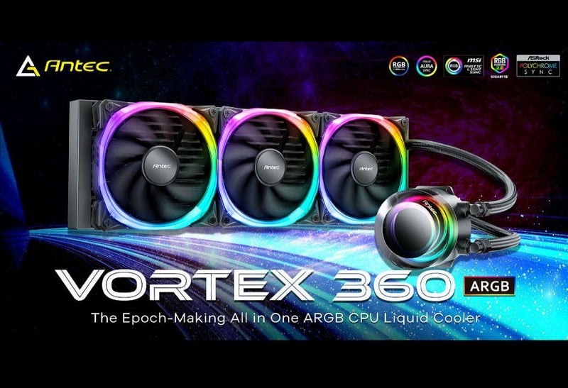 afterpay - Antec Vortex 360 3x120mm ARGB Fans CPU AIO Liquid Cooler Carousel 1
