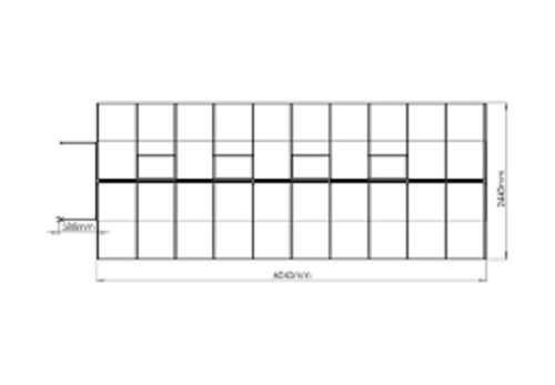 Greenhouse 8ft x 20ft Bella - Silver62971018514690114