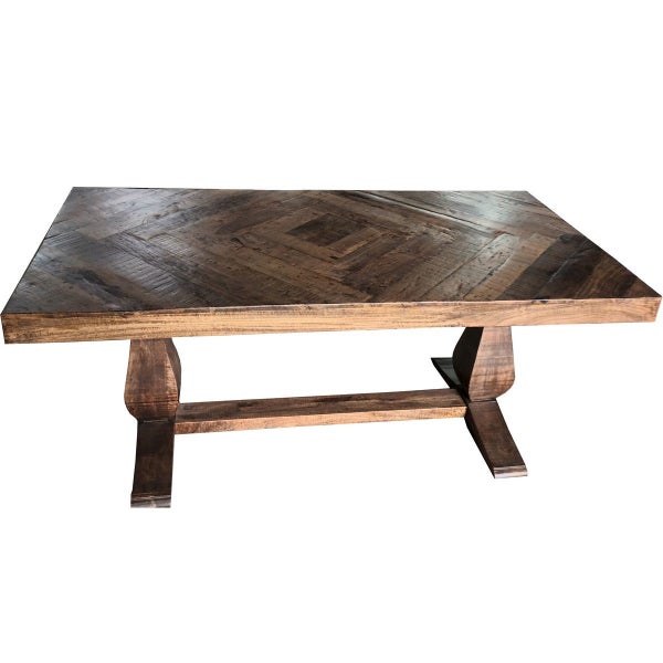 Prairie Parquet Dining Table - Walnut 1800 Carousel 1