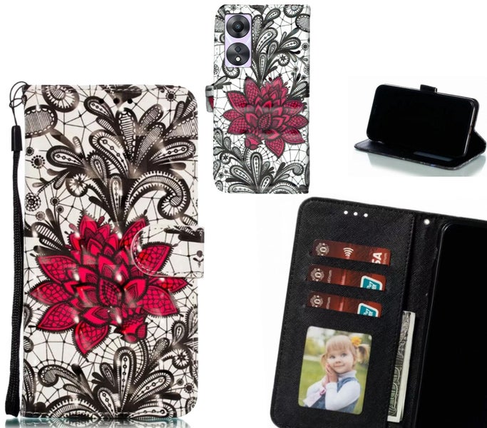 Oppo A58 Case Leather Wallet Case 3D Pattern Printed Carousel 1