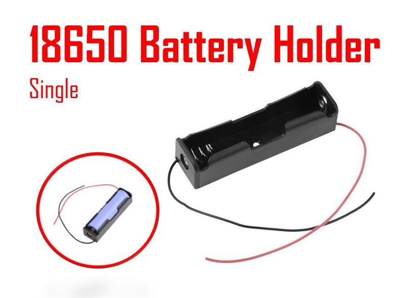 PTN SINGLE 18650 Battery Battery Holder Case Battery Storage Box Single Slot Carousel 1