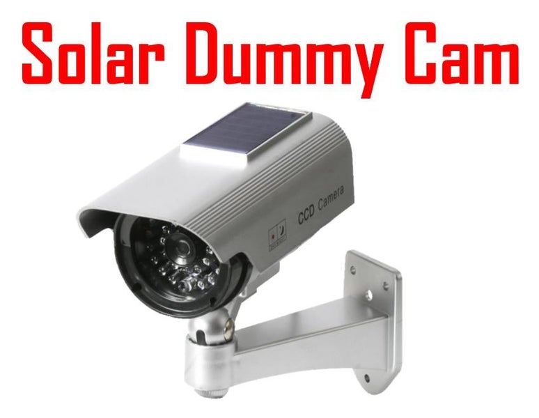 PTN SILVER Solar Dummy Camera with Flash LED Light Fake Simulated Security Dome Carousel 1