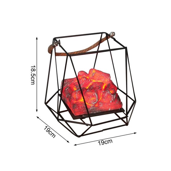 Portable Imitation Charcoal Flame Lamp LED European Style Charcoal Carousel 1