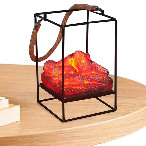 Portable Imitation Charcoal Flame Lamp LED European Style Charcoal Carousel 2