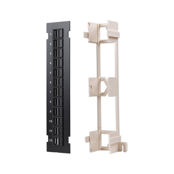 DYNAMIX Mini 1U 12 Port Unloaded Wall Mountable Keystone Patch Panel. Carousel 4