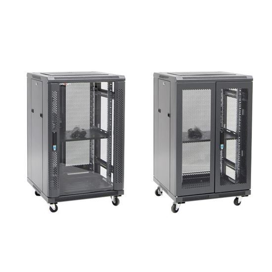 DYNAMIX 18RU Server Cabinet 700mm Deep (600 x 700 x 1008mm). Incl. 1x Fixed Shel Carousel 1