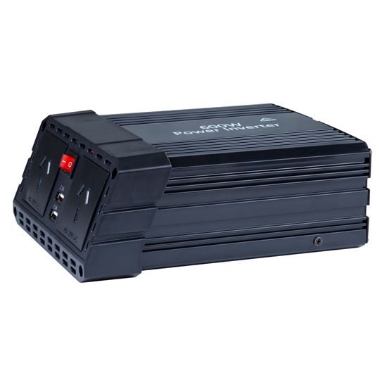 DYNAMIX 600W Power Inverter Input: 13.5V DC, Output: 230V AC. Two USB power port Carousel 1