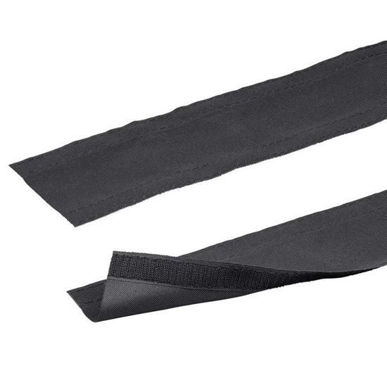 DYNAMIX 25M Hook and Loop Carpet Cable Cover. 100mm Wide. Black Colour. Carousel 1
