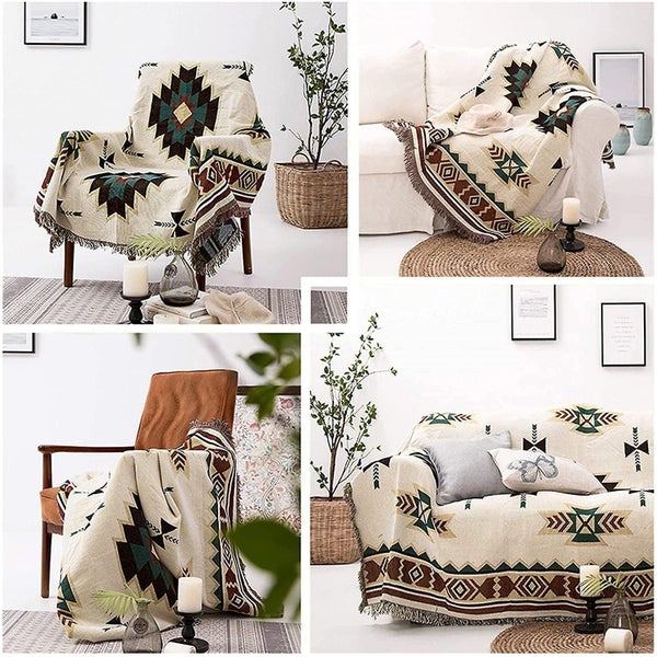 Style Geometric Sofa Blanket Leisure Blanket Tapestry Warm Cotton Blanket Carousel 1