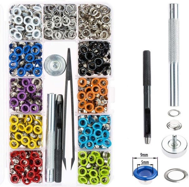 400 Sets Metal Eyelets Grommets Kit with Tool I1343MZ0 Carousel 2