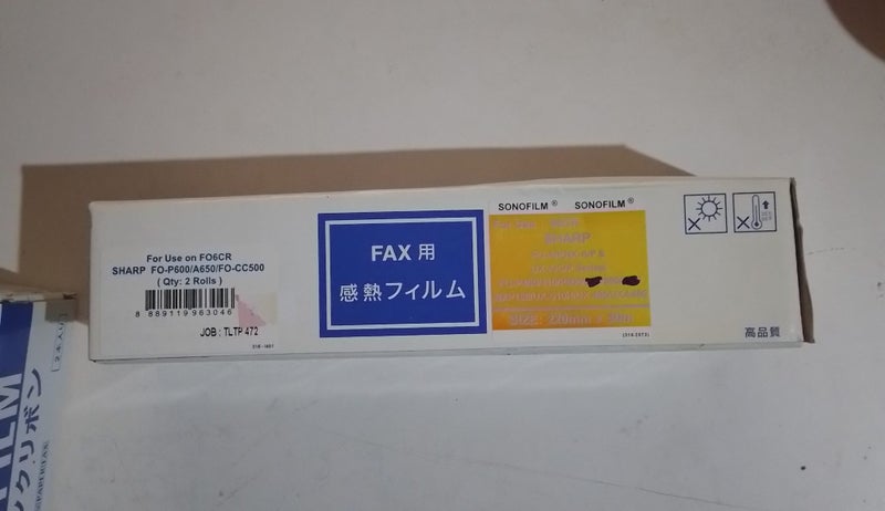 SHARP Fax Machine Cartridge / Roll FO6CR - 2 Pack (2 Rolls) Carousel 1
