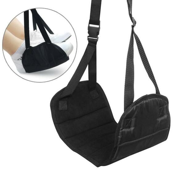 Travel Office Airplane Adjustable Relief Stress Foot Rest Hammock Leg Pad Pillow Carousel 1