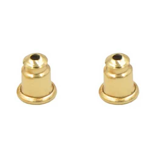 1 pair Gold Bullet Earring Backs (5.5MM) Carousel 1