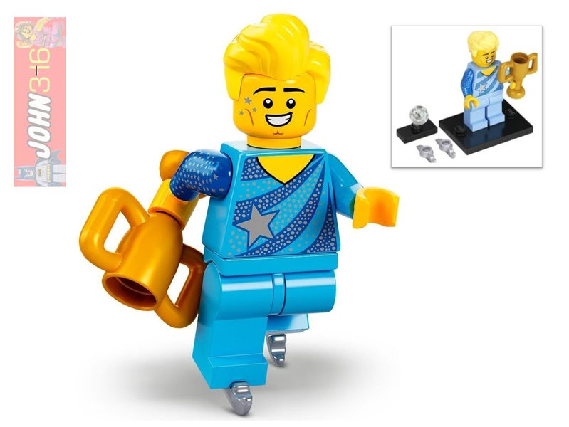 AWESOME SERIES 22 LEGO COLLECTIBLE MINIFIGURE - FIGURE SKATING CHAMPION Carousel 1