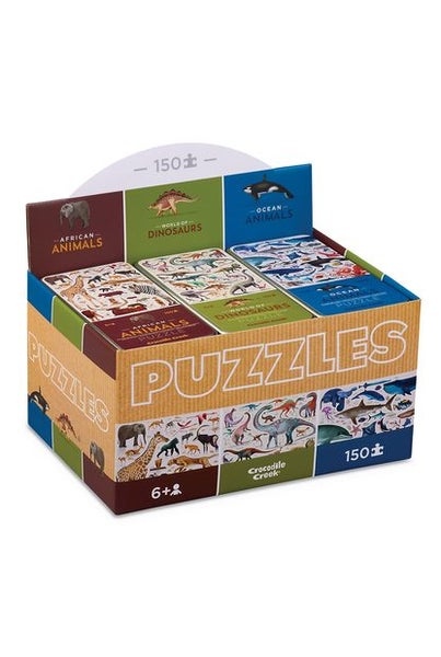 Crocodile Creek 150pc Tin Puzzle Carousel 1