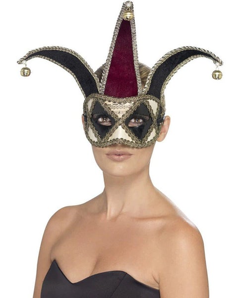 Gothic Venetian Harlequin Half Mask Carousel 1