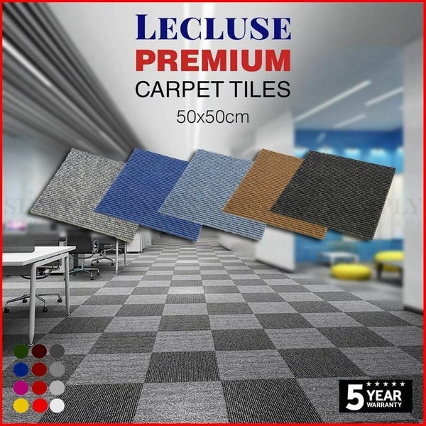 Carpet Tiles Mat Dark Grey 0.9KG Per Tile 3630402 Carousel 1