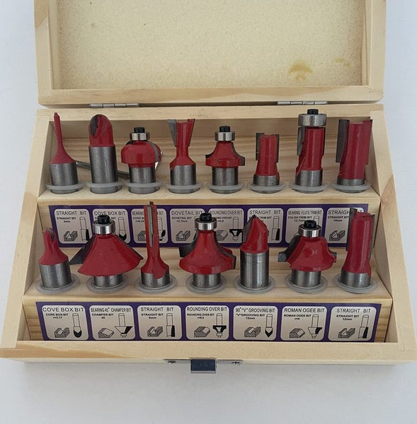 15pcs Router Bit Set 1/2" Shank 3647630 Carousel 1