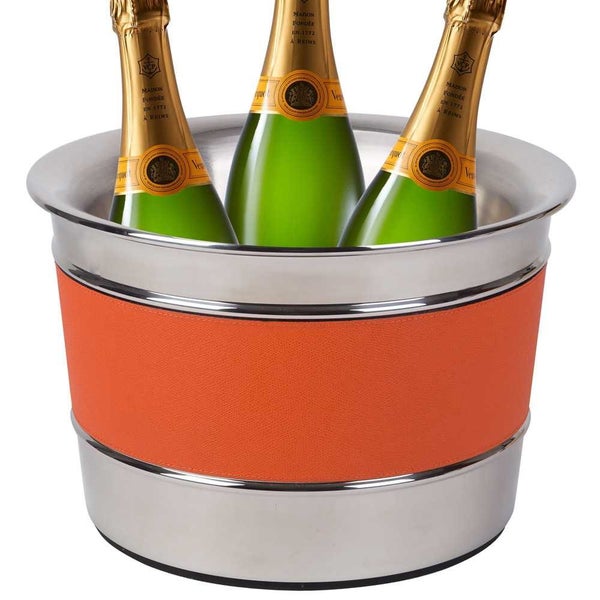 Giobagnara Ocean Champagne S / S Bucket Calfskin Large Mango Carousel 1