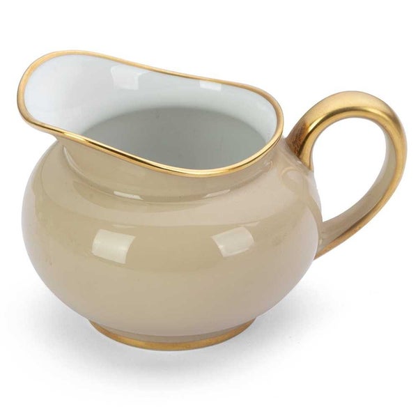 Limoges Legle Mink Cream Jug Gold Rim Carousel 1