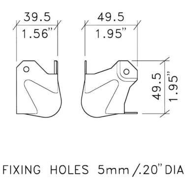Penn Elcom - C1082Z - PennBrite Brace Ball Corner with 30mm Offset on one leg... Carousel 2