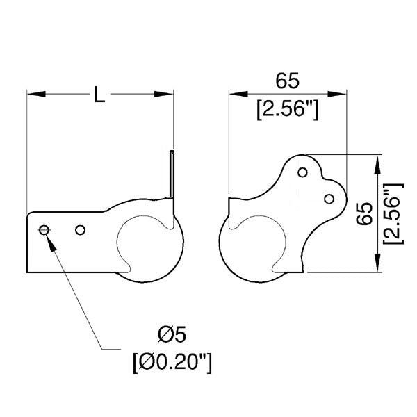 Penn Elcom - C1374/00/75 - 75mm High PennBrite Brace Ball Corner with 4.5mm R... Carousel 2