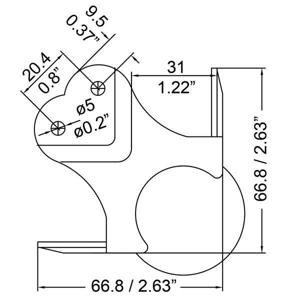 Penn Elcom - C1992Z - Large Heavy Duty Ball Corner with 30mm Offset with 4mm ... Carousel 4