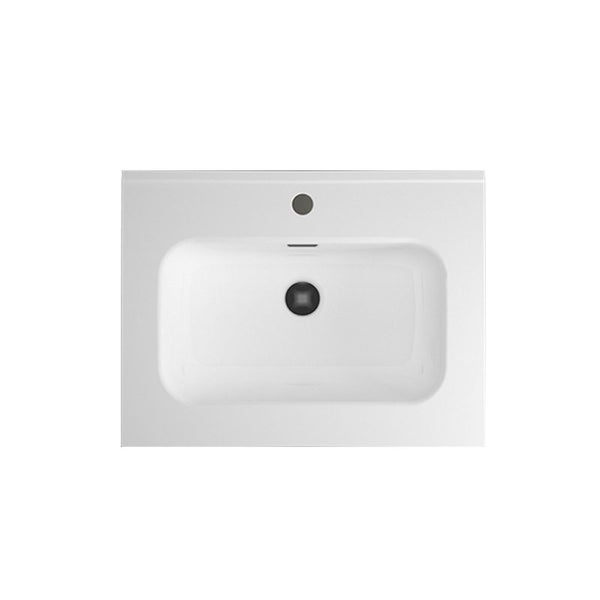 600MM White Wall Hung Plywood Vanity with Ceramic Basin Carousel 3