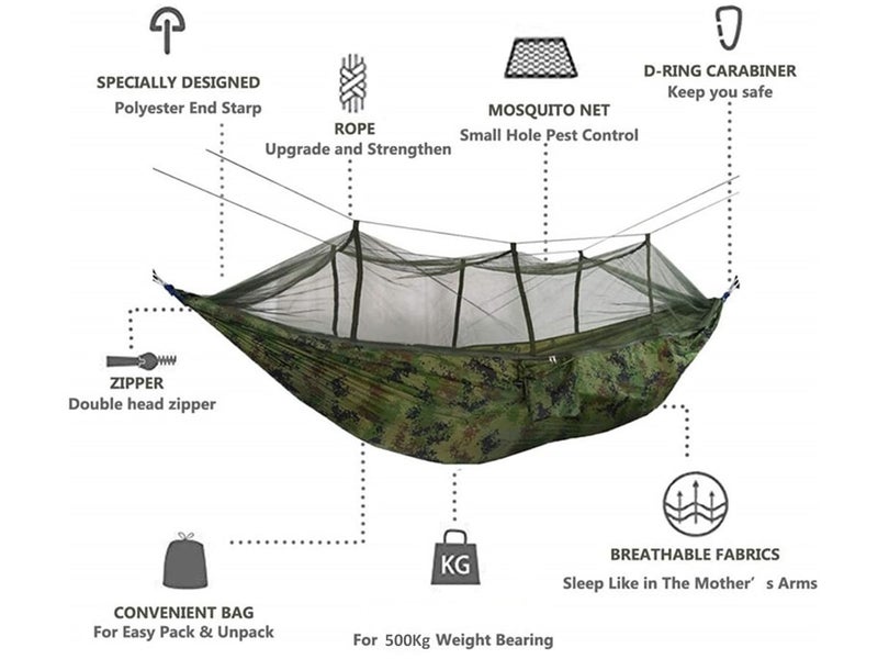Camping Hammock with Mosquito Net Carousel 10