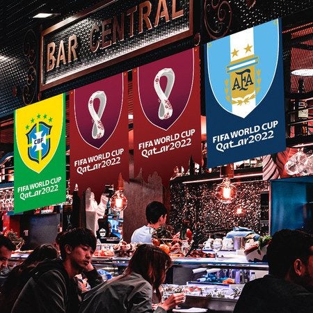2022 Qatar World Cup flag Soccer football party decoration hanging flag World Carousel 1