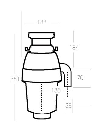 PARMCO 1/2 HP WASTE DISPOSAL Carousel 2
