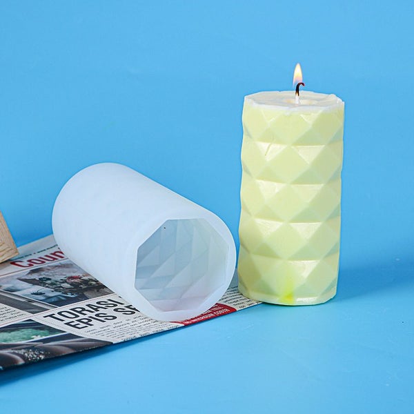 Silicone Mold Rhombus Cylinder Candle Resin Mould I1480WT0 Carousel 1