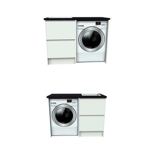 Laundry Drawers with Benchtop 1200mm Carousel 1