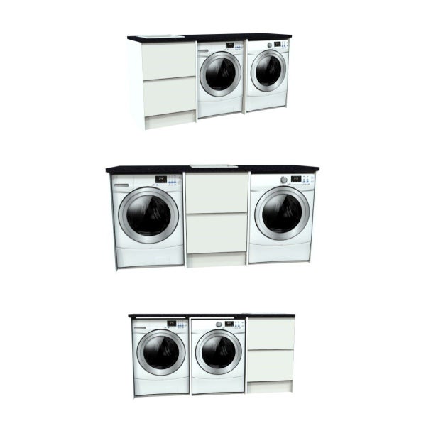 Laundry Drawers with Benchtop 1800mm Carousel 1