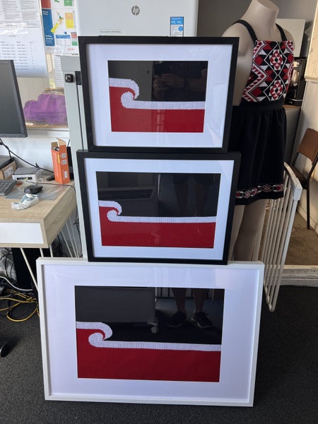 Picture A3 - Framed Maori Knitted Flag Carousel 1