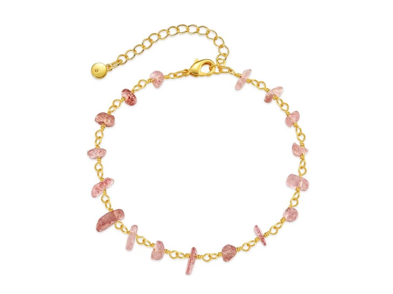 Bracelet Pink Crystal 18K Gold Plated Bracelet Carousel 1