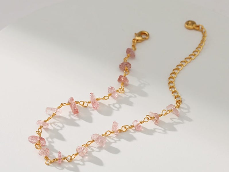 Bracelet Pink Crystal 18K Gold Plated Bracelet Carousel 2