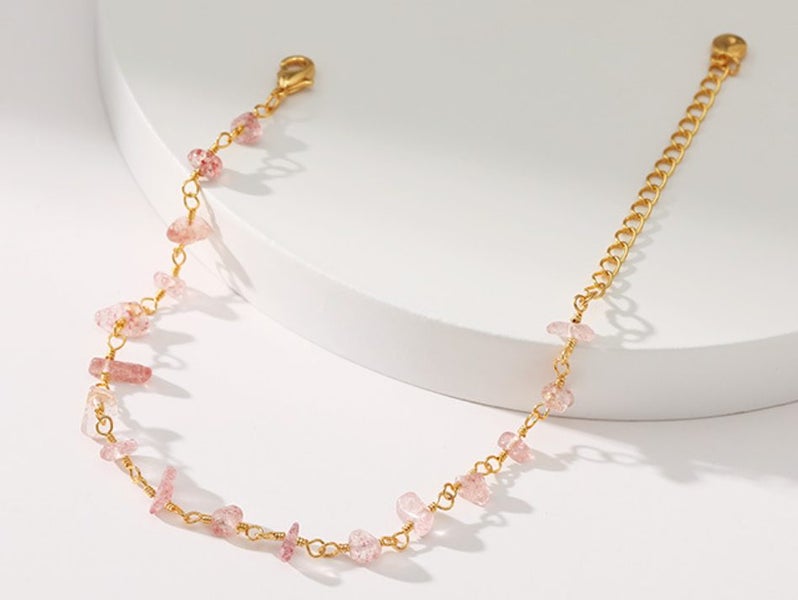 Bracelet Pink Crystal 18K Gold Plated Bracelet Carousel 4