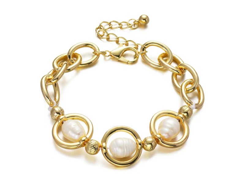 Pearl Bracelet 18K Gold Plated Bracelet Carousel 1