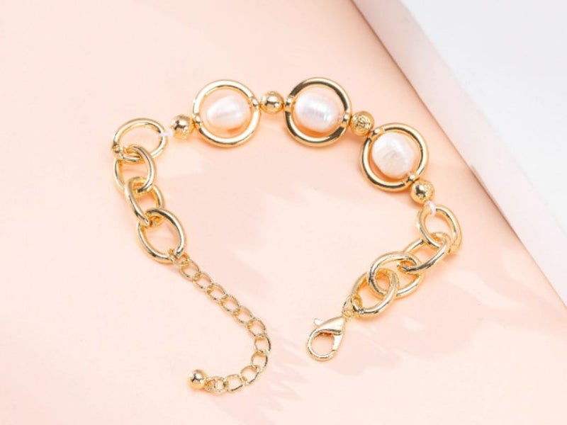 Pearl Bracelet 18K Gold Plated Bracelet Carousel 2