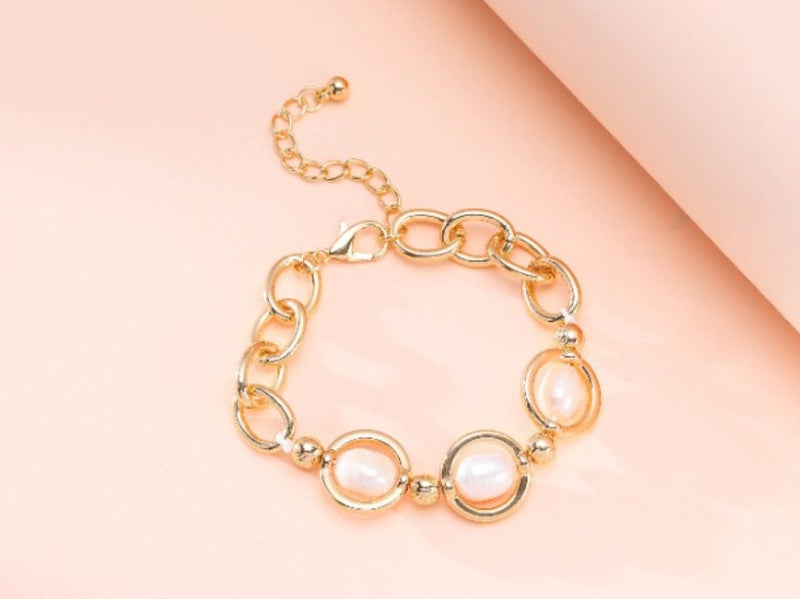 Pearl Bracelet 18K Gold Plated Bracelet Carousel 5