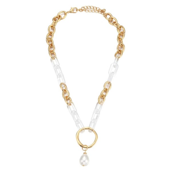 Necklace Pearl Pendant 14K Gold Plated Necklace Carousel 1