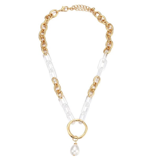 Necklace Pearl Pendant 14K Gold Plated Necklace Carousel 6