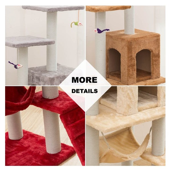 125CM Cat Tree House Scratching Post Condo - BEIGE Carousel 2