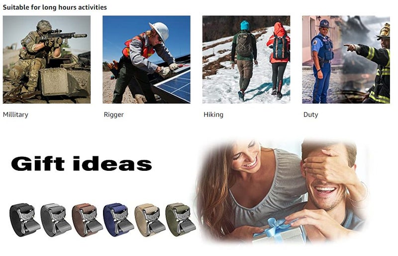 Tactical Belt Military Hiking Nylon Tool Belts Heavy-Duty Quick Release Buckle Carousel 5