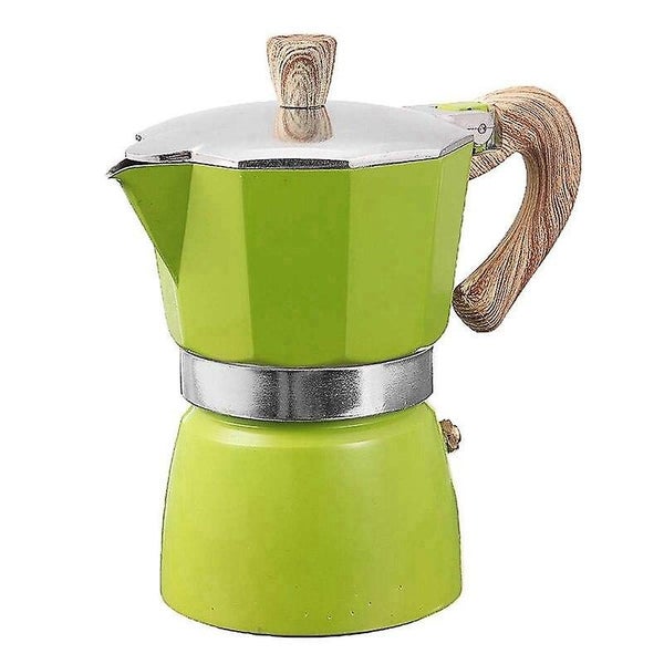 Italian Mocha Coffee Maker Filter Stove Pot 3 Cups Green | Coffee Pot Carousel 1