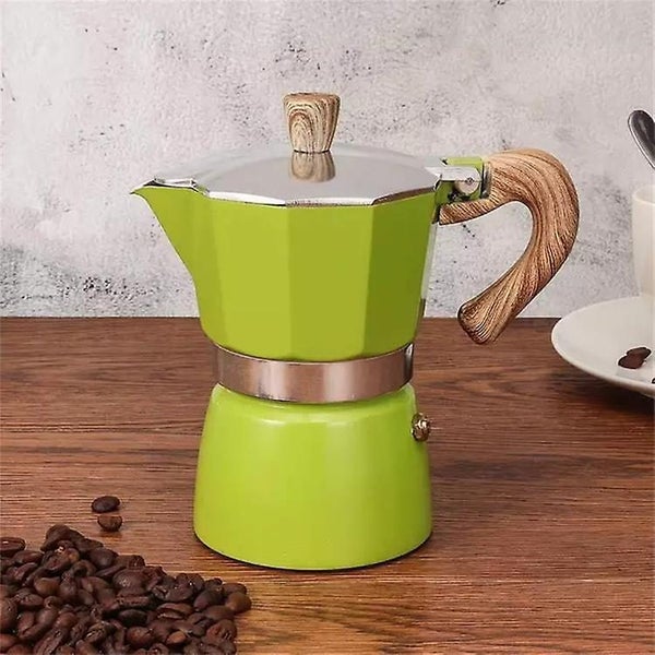 Italian Mocha Coffee Maker Filter Stove Pot 3 Cups Green | Coffee Pot Carousel 2