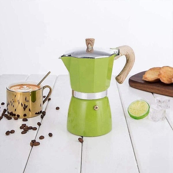 Italian Mocha Coffee Maker Filter Stove Pot 3 Cups Green | Coffee Pot Carousel 4